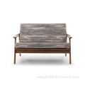 Modern wood cigar sofa